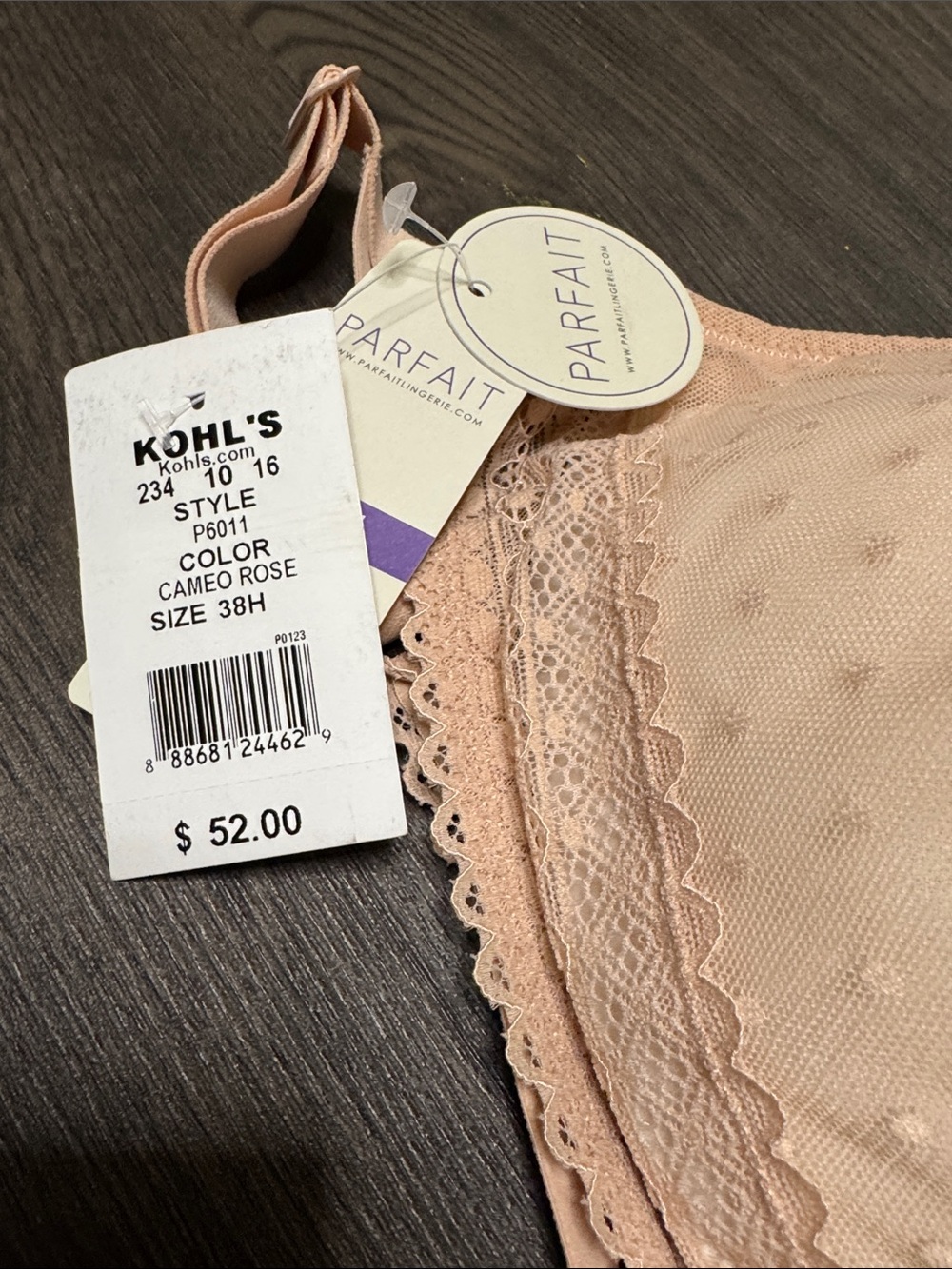 Soft Dot Lace Bralette in Blush - Picture 8 of 10